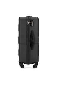 Wittchen - Średnia walizka z ABS-u tłoczona. Kolor: czarny. Materiał: guma. Wzór: geometria. Styl: klasyczny #5