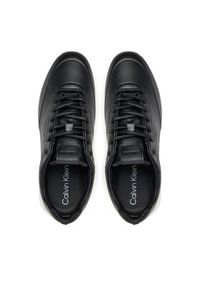 Calvin Klein Sneakersy Runner Lace Up - Lth HW0HW02396 Czarny. Kolor: czarny. Materiał: skóra #4