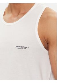 Armani Exchange Tank top 8NZHSG ZJ9AZ 1116 Biały Regular Fit. Kolor: biały. Materiał: bawełna #3