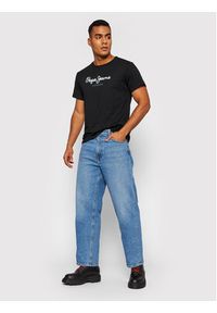 Pepe Jeans T-Shirt Eggo PM508208 Czarny Regular Fit. Kolor: czarny. Materiał: bawełna