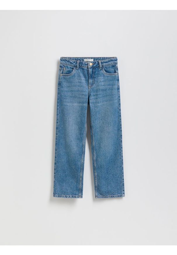 Reserved - Jeansy straight fit - niebieski. Kolor: niebieski