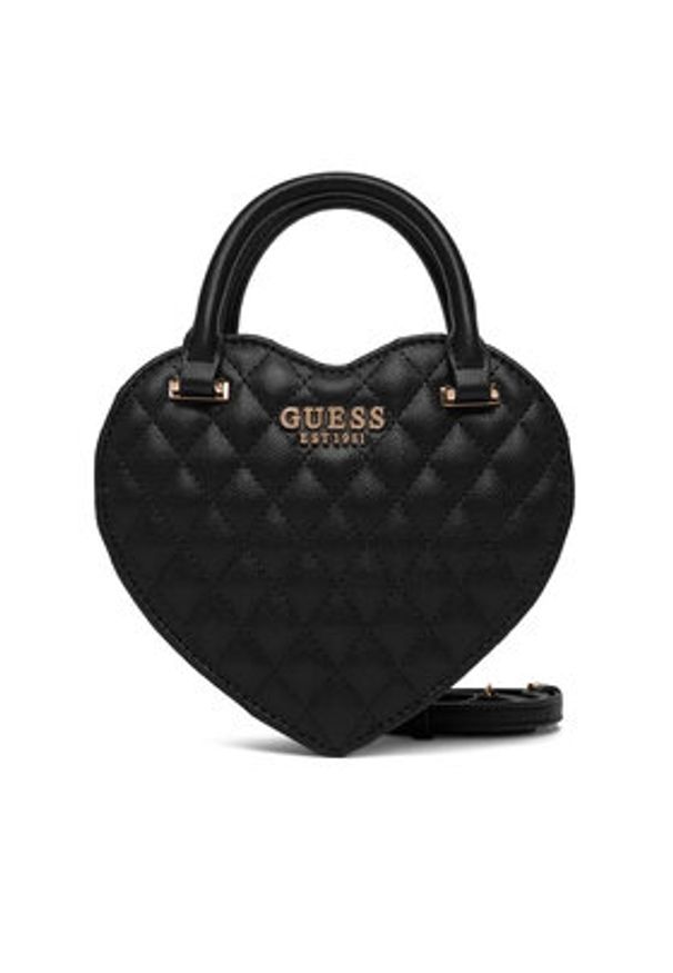 Guess Torebka HWQG98 94770 Czarny. Kolor: czarny. Materiał: skórzane