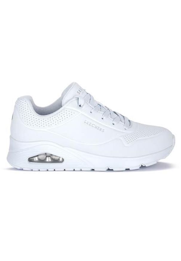 skechers - Buty do chodzenia damskie Skechers Ltdn One Stand On Air. Kolor: biały, niebieski. Materiał: materiał, syntetyk. Szerokość cholewki: normalna. Sport: turystyka piesza