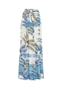AGUA BENDITA - Niebieska sukienka maksi Arabella Beck. Okazja: na plażę. Kolor: biały. Materiał: wiskoza. Długość rękawa: bez ramiączek. Wzór: aplikacja. Długość: maxi #2