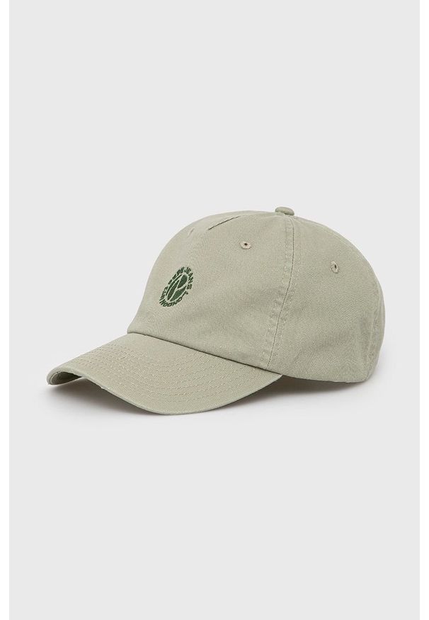 Pepe Jeans czapka bawełniana Tacio kolor zielony z aplikacją. Kolor: zielony. Materiał: bawełna. Wzór: aplikacja