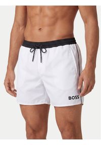 BOSS Szorty kąpielowe Starfish 50514429 Biały Regular Fit. Kolor: biały. Materiał: syntetyk #1