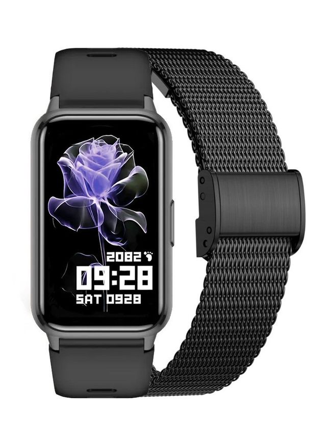 GepardWatches - Zegarek Damski SMARTWATCH RUBICON RNCF48-black/black mesh. Rodzaj zegarka: smartwatch. Materiał: mesh