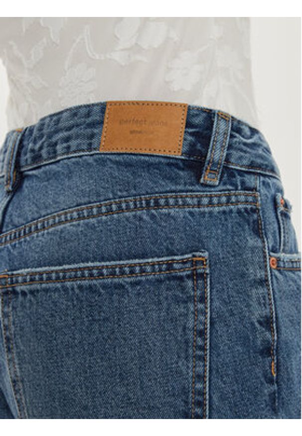 Gina Tricot Jeansy 21489 Granatowy Straight Fit. Kolor: niebieski