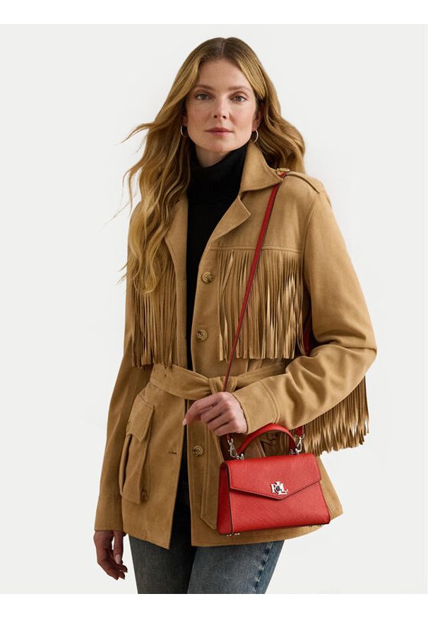 Lauren Ralph Lauren - LAUREN RALPH LAUREN Torebka 431966765006 Czerwony. Kolor: czerwony. Materiał: skórzane