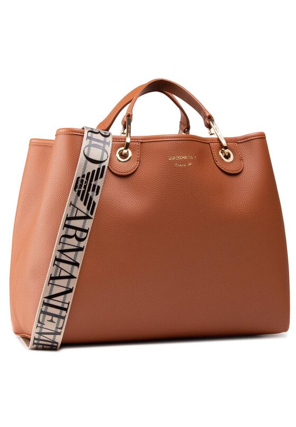 Emporio Armani Torebka Y3D165 YFO5B 85550 Brązowy. Kolor: brązowy. Materiał: skórzane