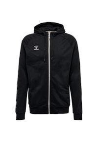 Hummel Bluza damska bawełniana rozpinana GRID Cotton Zip Hoodie. Typ kołnierza: kaptur. Kolor: czarny. Materiał: bawełna