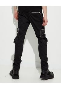 Les Hommes - LES HOMMES - Czarne spodnie cargo z dużymi kieszeniami. Kolor: czarny. Materiał: bawełna. Styl: klasyczny, elegancki #2