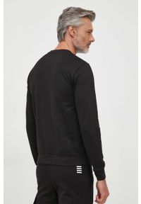 EA7 Emporio Armani bluza bawełniana męska kolor czarny z nadrukiem. Kolor: czarny. Materiał: bawełna. Wzór: nadruk. Styl: klasyczny #3