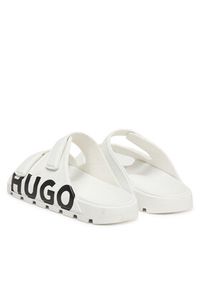 Hugo - HUGO Klapki Evander 50542042 Biały. Kolor: biały. Materiał: skóra #4