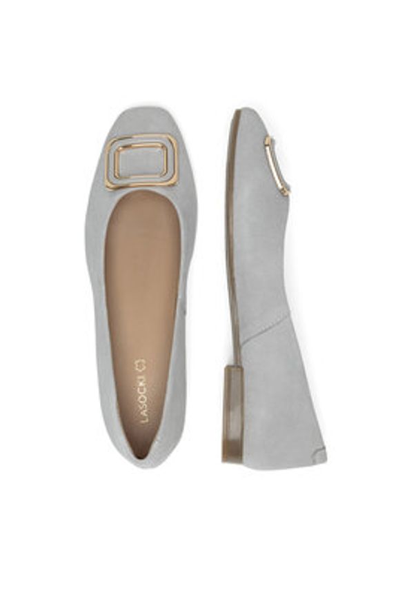 Lasocki Baleriny RST-ROMI-44 Szary. Kolor: szary. Materiał: skóra, zamsz