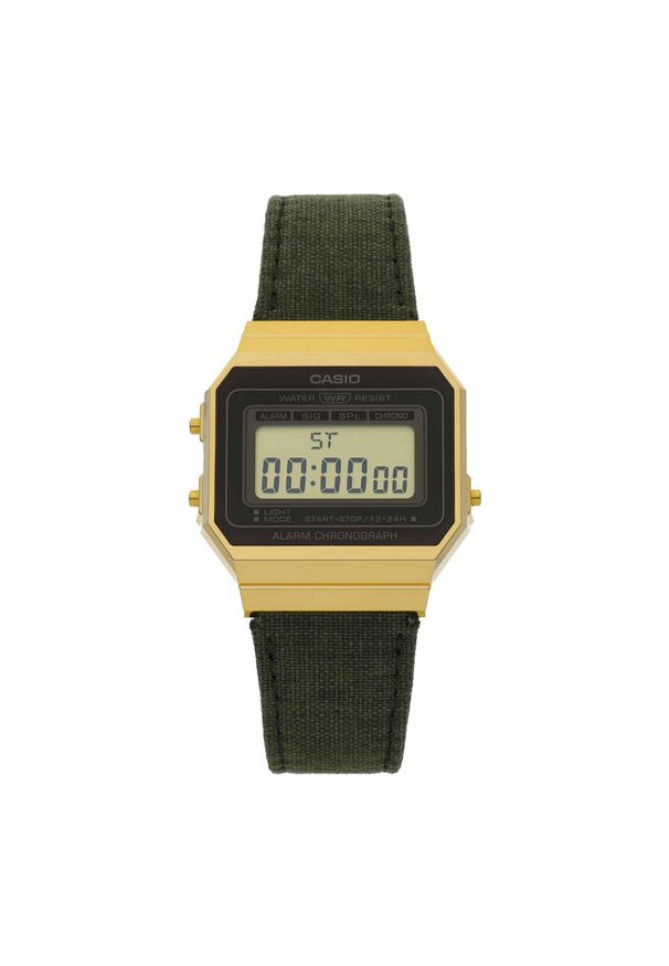 Zegarek Casio. Kolor: zielony. Styl: vintage