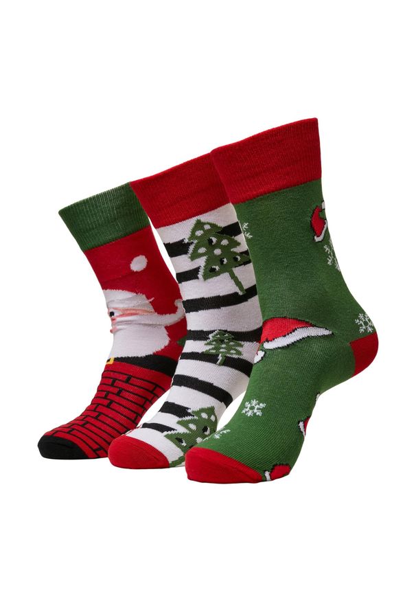 Urban Classics - Skarpety Świąteczne Unisex Dla Dorosłych Santa Claus (zestaw 4 Sztuk). Kolor: wielokolorowy, czarny