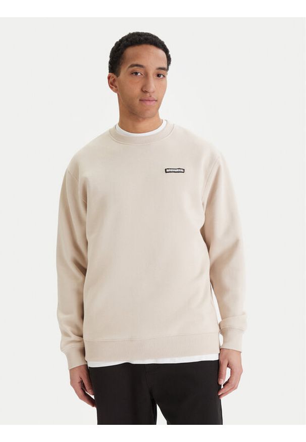 DC Shoes Bluza Patch It EDYFT03548 Beżowy Regular Fit. Kolor: beżowy. Materiał: bawełna