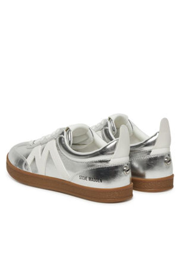 Steve Madden Sneakersy Degree SM11003179 Srebrny. Kolor: srebrny. Materiał: skóra