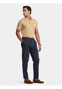Polo Ralph Lauren Polo 710704319086 Beżowy Custom Slim Fit. Typ kołnierza: polo. Kolor: beżowy. Materiał: bawełna #4
