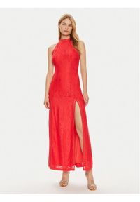 Guess Sukienka wieczorowa W2YK96 K3I20 Czerwony Regular Fit. Kolor: czerwony. Materiał: syntetyk. Styl: wizytowy