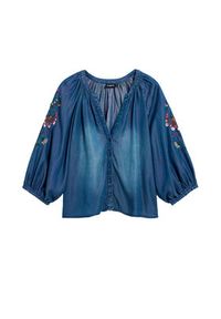 Desigual Koszula jeansowa 26SWBW16 Granatowy Relaxed Fit. Kolor: niebieski. Materiał: lyocell #4