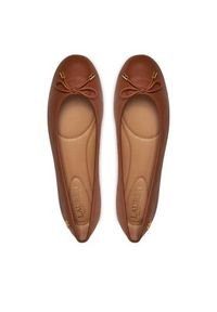 Lauren Ralph Lauren Baleriny 802940603002 Brązowy. Kolor: brązowy. Materiał: skóra #4