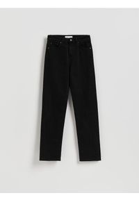 Reserved - Jeansy straight leg - czarny. Kolor: czarny