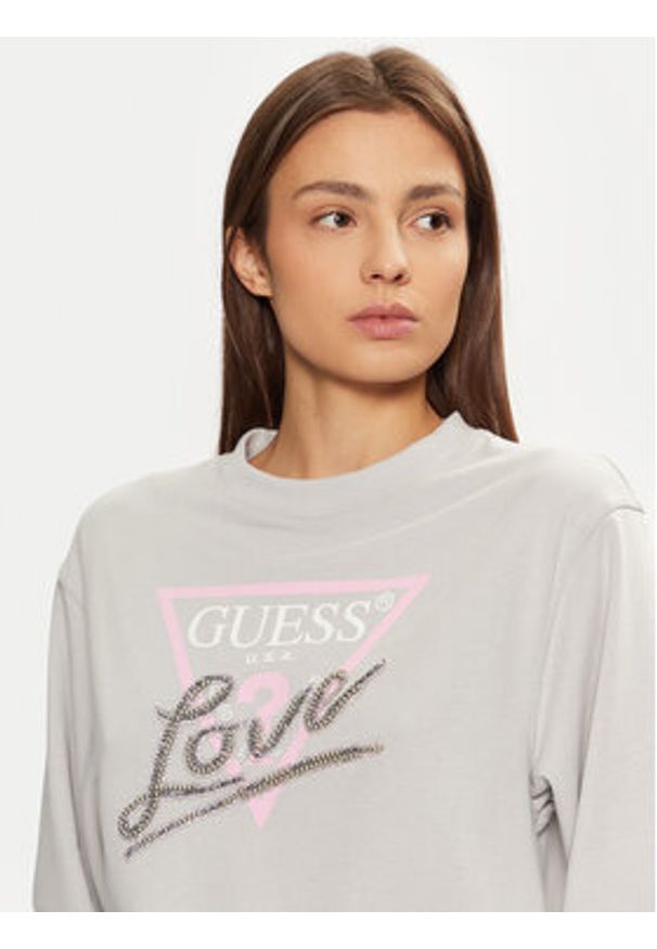 Guess Bluza W5RQ04 KB683 Szary Regular Fit. Kolor: szary. Materiał: bawełna, syntetyk