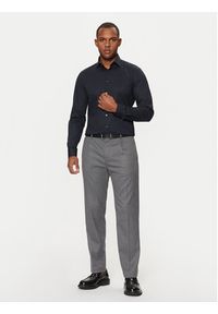 Calvin Klein Koszula K10K113846 Granatowy Slim Fit. Kolor: niebieski. Materiał: bawełna