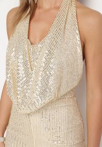 Born2be - Złoty Długi Kombinezon w Cyrkonie Inorsa. Kolor: złoty. Długość: długie #4