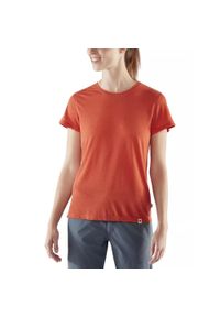 Fjällräven - koszulka sportowa damska Fjallraven High Coast Lite T-shirt W koszulka sportowa. Kolor: pomarańczowy, żółty, wielokolorowy. Długość rękawa: krótki rękaw. Długość: krótkie