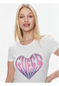 Guess T-Shirt Ss Cn Heart Tee W4RI53 J1314 Biały Slim Fit. Kolor: biały #6