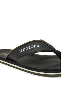 TOMMY HILFIGER - Tommy Hilfiger Japonki Padded Comfort Hilfiger B Sandal FM0FM05440 Czarny. Kolor: czarny. Materiał: skóra #4