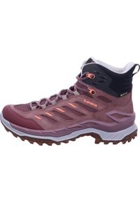 Buty trekkingowe damskie Lowa Innovo Mid Gtx. Wysokość cholewki: za kostkę. Zapięcie: sznurówki. Kolor: fioletowy. Materiał: zamsz, materiał, syntetyk, tkanina. Szerokość cholewki: normalna