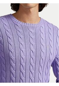Polo Ralph Lauren Sweter 710775885531 Fioletowy jasny Regular Fit. Typ kołnierza: polo. Kolor: fioletowy. Materiał: bawełna #2
