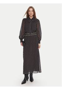 LOLA CASADEMUNT Sukienka codzienna MF2516006 Czarny Regular Fit. Okazja: na co dzień. Kolor: czarny. Materiał: syntetyk. Typ sukienki: proste. Styl: casual #2