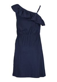 Blue Seven Sukienka letnia 528111 X Granatowy Regular Fit. Kolor: niebieski. Materiał: bawełna. Sezon: lato