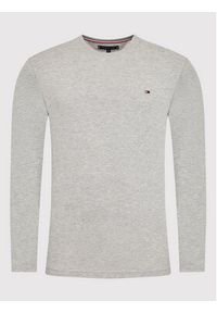 TOMMY HILFIGER - Tommy Hilfiger Longsleeve MW0MW10804 Szary Slim Fit. Kolor: szary. Materiał: bawełna. Długość rękawa: długi rękaw #4