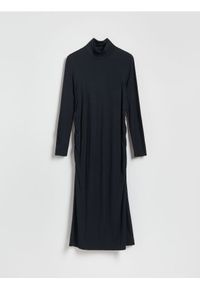 Reserved - Sukienka z modalem - czarny. Kolor: czarny. Materiał: dzianina #1
