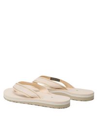 TOMMY HILFIGER - Tommy Hilfiger Japonki Th Webbing Flip Flop FW0FW07262 Beżowy. Kolor: beżowy. Materiał: materiał