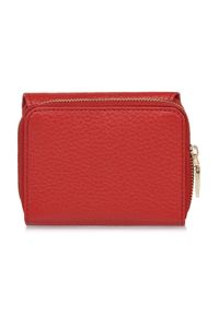 Ochnik - Czerwony skórzany portfel damski z ochroną RFID. Kolor: czerwony. Materiał: skóra #3