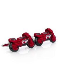 Modini - Czerwone spinki do mankietów - motocykle L04. Kolor: czerwony #1