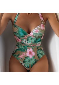 Intica - Strój kąpielowy jednoczęściowy z usztywnieniem na plażę lub basen Kaydence. Kolor: zielony. Materiał: materiał