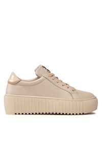 Eva Minge Sneakersy M-79- 12-001572 Beżowy. Kolor: beżowy. Materiał: skóra