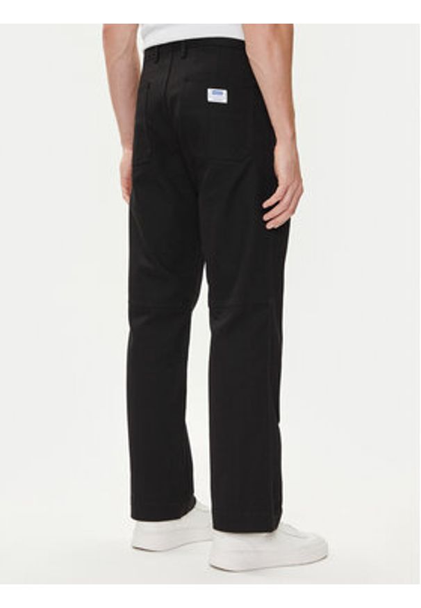 Hugo - HUGO Spodnie materiałowe Zarik253 50549720 Czarny Regular Fit. Kolor: czarny. Materiał: bawełna