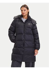 Calvin Klein Jeans Płaszcz zimowy Essential LV047D502G Czarny Regular Fit. Kolor: czarny. Materiał: syntetyk. Sezon: zima