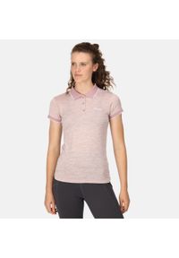 Regatta - Koszulka turystyczna polo damska Remex II. Typ kołnierza: polo. Kolor: różowy. Materiał: poliester #1