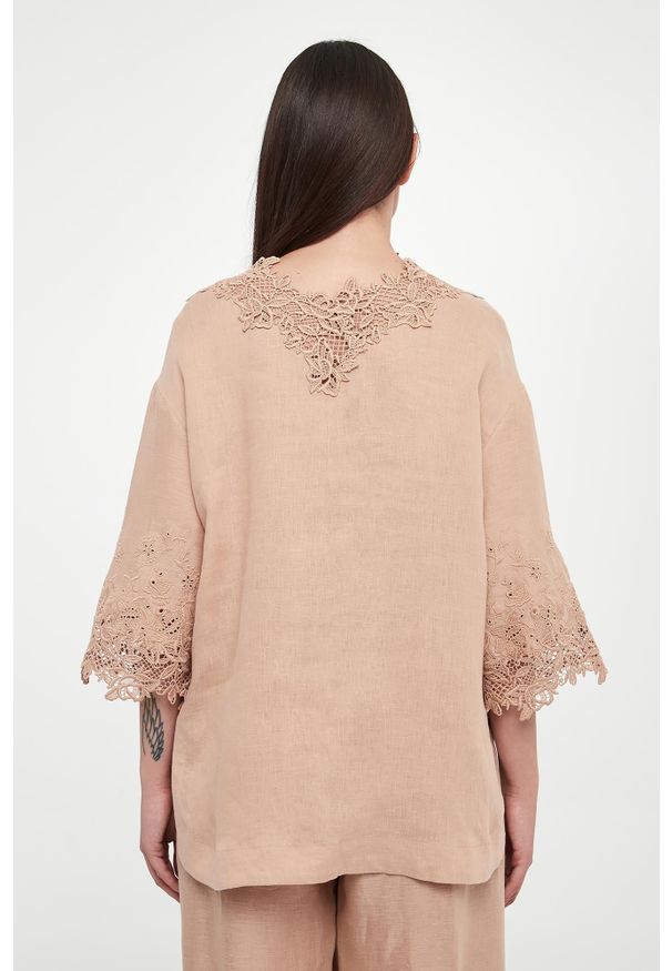 Ermanno Scervino Life - Bluzka damska lniana ERMANNO SCERVINO LIFE. Materiał: len