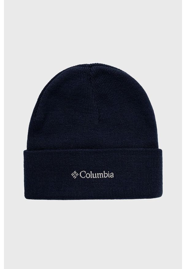 columbia - Columbia - Czapka. Kolor: niebieski. Materiał: dzianina